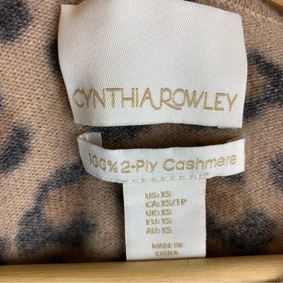 Cynthia Rowley women’s cashmere animal prints sweater size xsmall - Picture 5 of 6